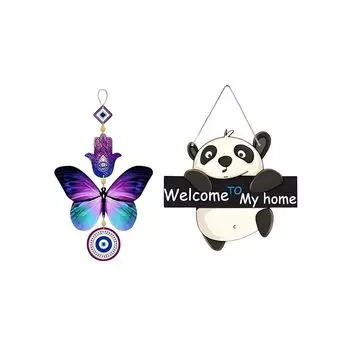 Wall Art MDF Wooden Hanging for Living Room | Bedroom | Home Decor | Office | Gift | Quotes Items House Decoration (Set Of 2)