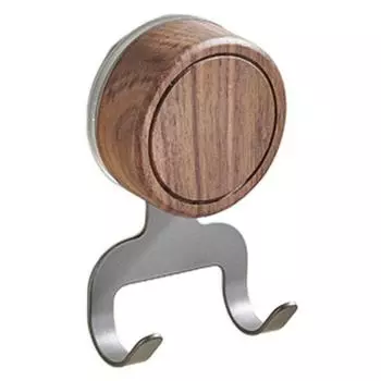 Wall Mount Wall Hook Double Hook Storage Holder Durable Suction Cup Hooks Toilet Style 3