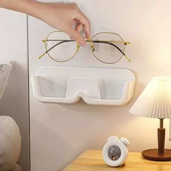 Wall-mounted Glasses Storage Display Rack Acrylic Sunglasses Holder Bathroom Bedroom Storage Rack белый