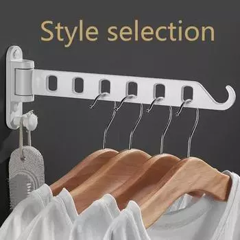Wall Mounted Laundry Hanger Dryer Rack Folding Clothes Hanger Metal Storage Rack for Home Dormitory Balcony Heavy Duty Supplies