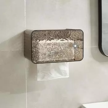 Wall Mounted Napkin Storage Box Plastic Bathroom Storage Box Paper Box Homestay