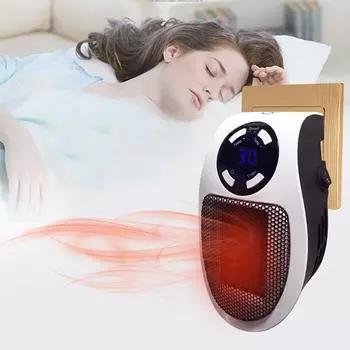 Wall Outlet Plug-in Heater Timer Control (+Remote) US Plug 500W