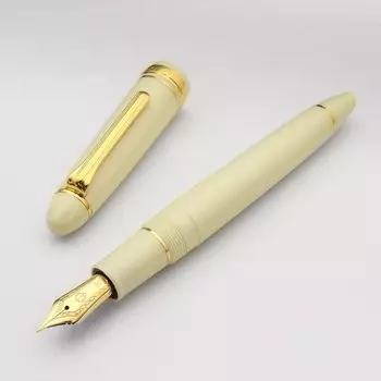 WANCHER Limited Fountain Pen SAILOR Original Profit 21 Ivory 21K Fountain Pen Special Production [Wancher Product] (M (medium))