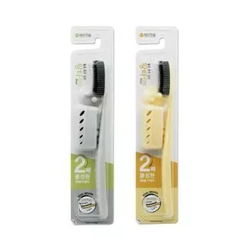 Wangta Charcoal Toothbrush (Gray/Yellow Random)