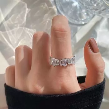 Wanli Jewelry | Кольцо в стиле «лес» с бриллиантами и неровной формой для женщин open ring золотой
