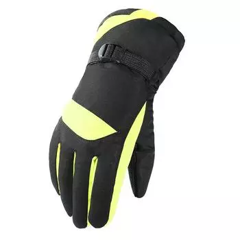 Warm Cotton Gloves for Men In Winter Touch Screen Thickened with Fleece Cold Proof Waterproof and Windproof Outdoor Skiing and Cycling Gloves One Size
