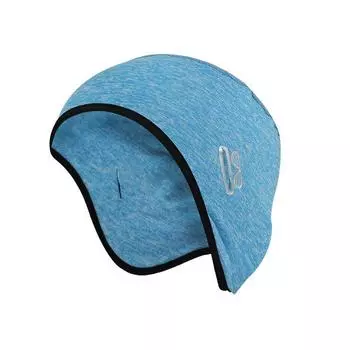 Warm Earflaps Cap Helmet Lining Fleece Hat Outdoor Sports Running Climbing Marathon Cycling Skull Hat Skullcap Blue yarn All yards