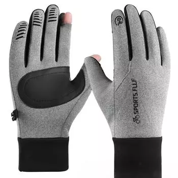 Warm Gloves for Men Outdoor Touch Screen Waterproof Windproof Cold Riding Driving Plus Velvet Thickened Autumn and Winter Gloves one size
