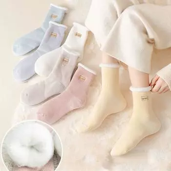 Warm Home socks Super Thicker Floor Socks Winter Plush Socks Thick Hosiery Terry Socks Women Socks розовый