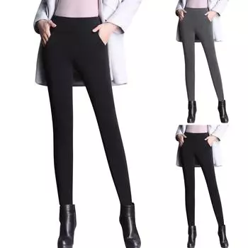 Warm Leggings For Girls With Plush And Thickened Autumn And Winter Outerwear, Warm Pants For Children And Babies With High Waisted Cotton Pants L