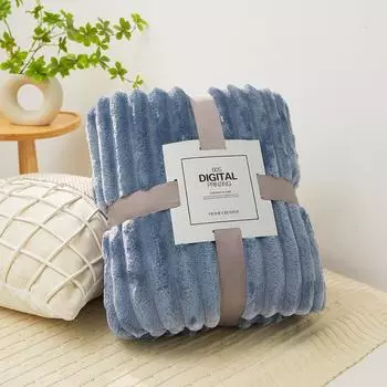 Warm Warm Blanket Double Sided Bunny Blanket New Throw Blanket 100x150cm синий