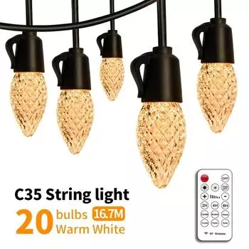 Warm White Light String Strawberry String Lights Suitable for Christmas Celebration Birthday Party Bar Cafe Decorative Light теплый белый
