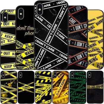 warning sels black Silicone Phone Case For iPhone 12 XR XS Max 5 5S SE 2020 6 6S 7 8 PLUS X 11Pro Max11 Cover Shell iPhone 5 5S SE