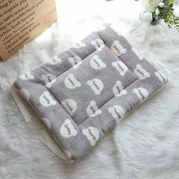 Washable Dog Bed Winter Thickened Dog Mat Pet Cat Soft Blanket Mat Home Mattress Warm Fluffy Mat Pet Supplies