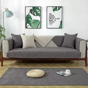 Washed Cotton Sofa Covers Universal for All Seasons Couch Mat Anti-slip Couch Protector Slipcover Removable Home Sofa Cushion 70x70cm 1pcs
