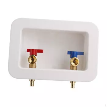 Washing Machine Outlet Box 1/2 Pex B Supplies Compact Parts Plumbing Fixture for Laundry Room