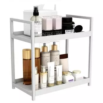 Washstand Table Top Iron Art 2 Tier Shower Gel Toilet Corner Shelf Bathroom Shelves Organizer Bathroom Storage Rack чёрный
