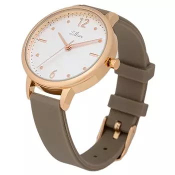 Watch Analog Floral Pattern Silicone Band Brown [Fieldwork] Women s YM111-5 коричневый