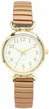 Watch Bellows Analog Miranda Metal Band Gold Brown [Fieldwork] YM071-3 Women s коричневый