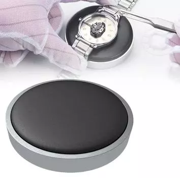 Watch Movement Casing Cushion Leather Protective Pad Holder for Watchmaker Watch Part Glass Repair Battery Change Tool чёрный