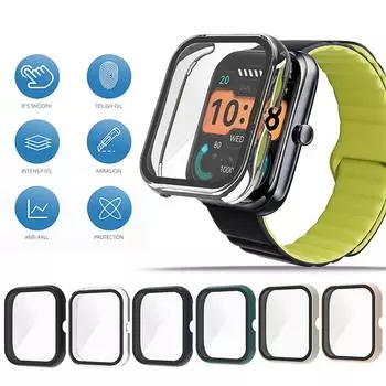Watch Protective Case Full Coverage Watch Protector Complete Coverage Simple Installation Suitable for Smartwatches чёрный