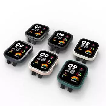 Watch Screen Protector Tempered Glass Film Protective Case Frame Compatible For Watch 3 / Mi Watch чёрный