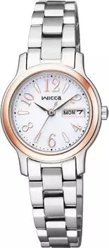 Часы Wicca Solar Tech Day Date Simple Adjust Silver [Citizen] KH3-436-11 женские