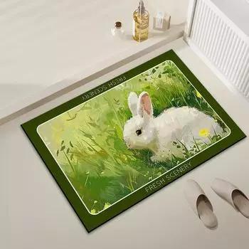 Water Absorbent Quick Drying Fresh Entry Door Floor Mat Diatomaceous Mud Entry Entrance Door Mat Dirt Resistant Vintage Household Doorway Carpet 40 * 60cm Diatom Mud