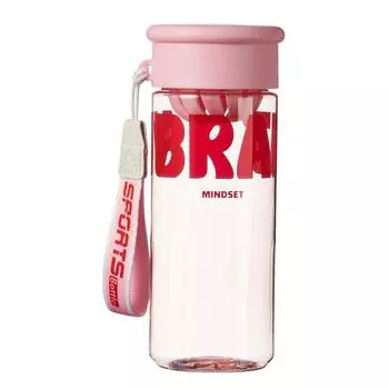 Water cup, new portable cup, large-capacity cup, space cup with strainer, water cup handle, summer simple water bottle 600ml