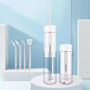 Water Flosser Pick Портативный ирригатор для полости рта Водонепроницаемый зубной нить Зубной очиститель Jet Floss с дорожной сумкой