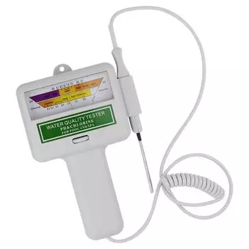 Water Quality Tester PH CL2 Tester Portable PH and Chlorine Level Meter Double Scale Test Monitor for Pool Spa Aquarium B