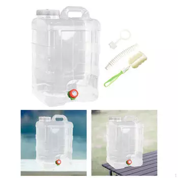 Water Storage Container Carrier 28L Capacity with Lid and Handle for Emergency