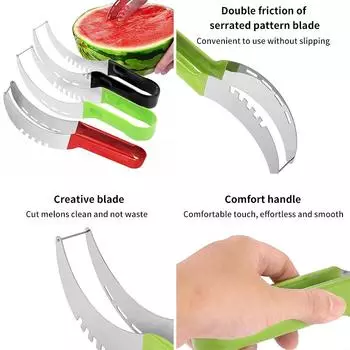 Watermelon Fork Stainless Steel Cutter Watermelon Slicer Multi-purpose Kitchen Cutting Artifact Watermelon Digger Fruit Tools