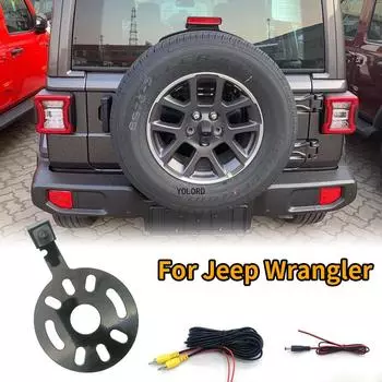 Водонепроницаемая камера заднего вида для Jeep Wrangler 2007-2018, багажник для запасного колеса, камера заднего вида 12V чёрный