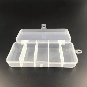 Waterproof Bait Box, 5 Compartments, Fishing Gear Accessories, Hook Storage Box, Plastic Bait Box