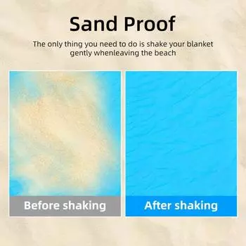 Waterproof Beach Mat Extra Large Outdoor Camping Mat Blanket Folding Sand Free Pocket Mattress Portable Lightweight Picnic Mats 140cm x 200cm