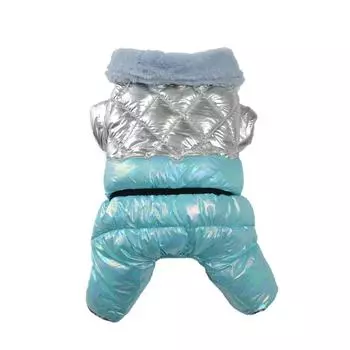 Waterproof Dog Clothes For Small Medium Dogs Cats Winter Warm Puppy Coat Jacket French Bulldog Yorkshire Jumpsuit Pet Outfits 10 фиолетовый