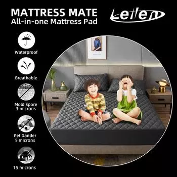Waterproof Mattress Cover Elastic Matress Protector Double Bed Jacquard Sheet Cover Non-slip Bedspreads For King/Queen Size 1pc 90x190cm(35.4x75in)