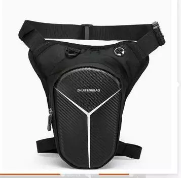 Waterproof Motorcycle Wasit Bag Drop Leg Bag Outdoor Casual Moto Bag Fanny Pack Motorbike Hard Shell Hip Belt Backpack чёрный