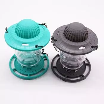 Waterproof Outdoor Bird Feeder Hanging Wild Bird Seed Holder Dispenser Millet Holder Squirrel Proof Pretty Garden Decoration зелёный