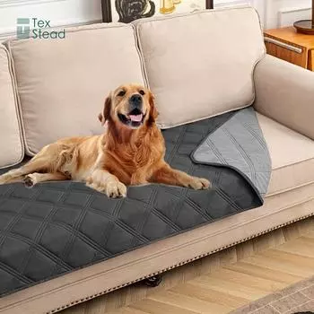 Waterproof & Reversible Dog Bed Cover Pet Blanket Sofa, Couch Cover Mattress Protector Furniture Protector for Dog, Pet, Cat 30x30inch серый