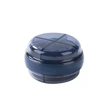 Waterproof Weekly Pill Case Dustproof Round Mini Medicine Box Against Moisture Double-deck Pill Container Organizer Jewelry Box