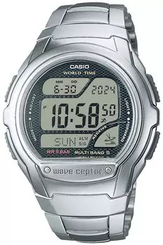 Wave Ceptor цифровая модель радиочасы MULTI BAND5 EL подсветка тип серебристый [Casio] WV-58DJ-1AJF мужские