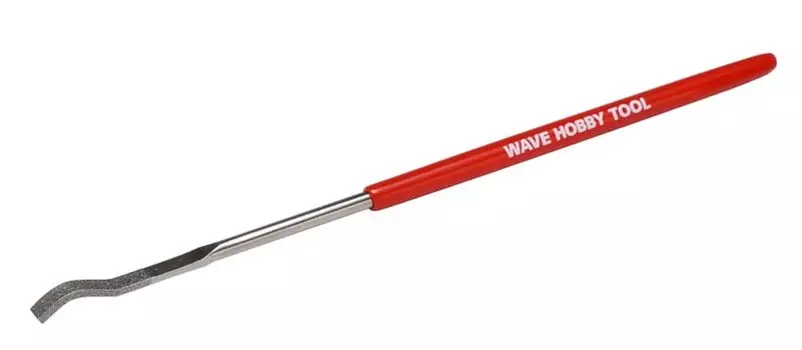 Wave Hobby Tool Series HG Алмазный напильник специальной формы, пластиковая модель инструмента, красная плоская/изогнутая рукоятка HT-681