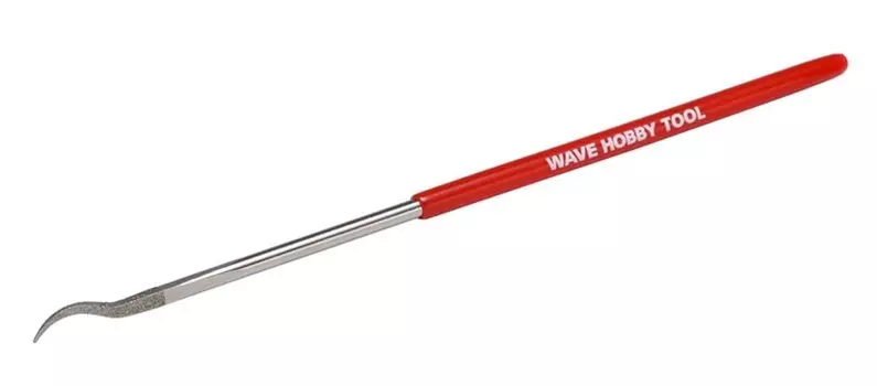 Wave Hobby Tool Series HG специальная форма алмазный надфиль квадратный пластиковый модельный инструмент красный / изогнутый / маленький HT-685 Grip