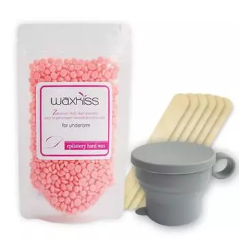 Waxkiss набор для самостоятельной депиляции воском, восковые полоски только для подмышек, 100 г, 1 набор