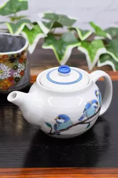 Waza no Kura Стильный чайник Kutani Ware Чайник Yamajaku Сетчатая керамика Роскошная японская столовая посуда Сделано в Японии белый