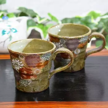 Waza no Kura Стильный набор пар кружек Kutani Ware Hanazume Pottery Столовая посуда класса люкс, сделано в Японии
