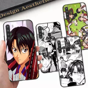 Чехол WD33 Prince of Tennis Black Soft для Samsung Note 20 Lite S24 Ultra S23 A03 A05 A06 A11 A71 A15 A16 A13 A24 A25 A33 A52 A53 A50 M55 M35 Plus Samsung A10S ирис