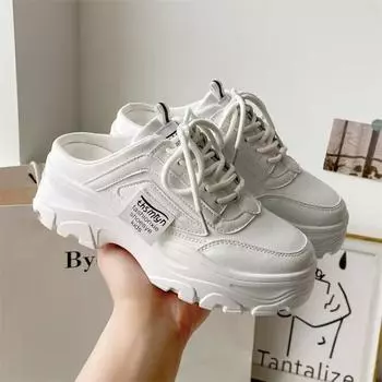 Wear one-pedal thick-soled half-slippers, children s candy-colored fashion lazy shoes, women s casual slippers 35
